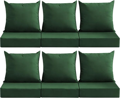 Outdoor Deep Seat Cushion Set, 24x24 Inch Water-Resistant & Fade-Resistant by MuaMelop
