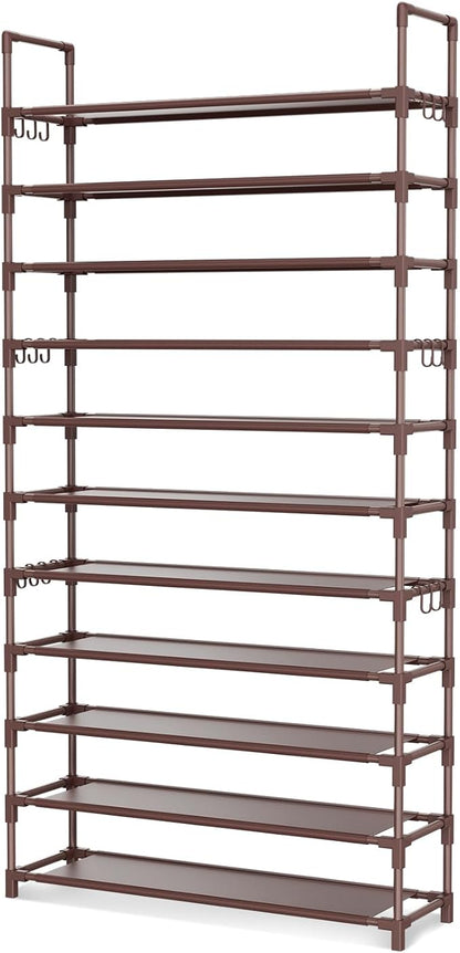 LANTEFUL 11 Tiers Tall Shoe Rack Holds 55 Pairs of Shoes - Image 8