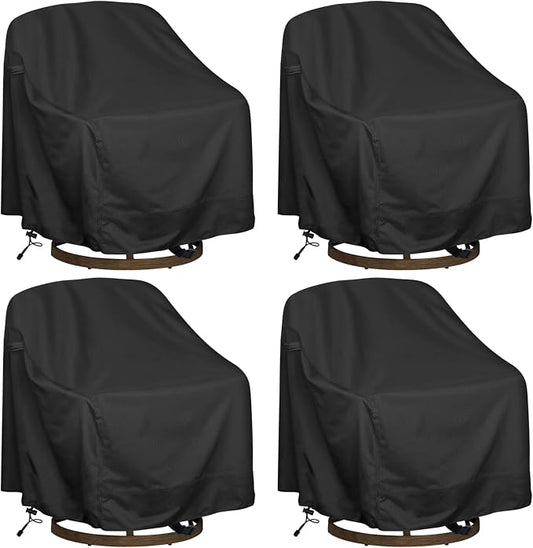 Outdoor Swivel Lounge Chair Cover 4 Pack, Waterproof Heavy Duty Outdoor Chair by HI%C2%B7%C2%B7%C2%B7YOURCOVER