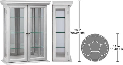 Design Toscano Country Tuscan Wall Curio Display and Storage Cabinet, 20 Inches - Image 2