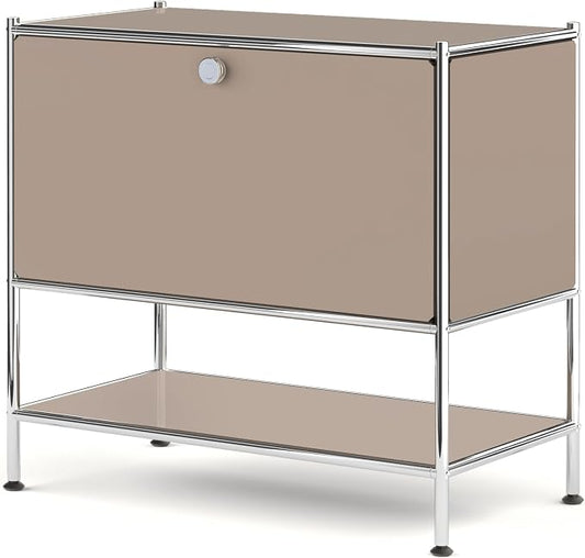 Metal Sidetable with Flap Door, 27.5" Height by SIMPLINK