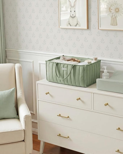 Blissful Diary Baby Diaper Caddy Organizer, Stylish Storage Basket - Image 7