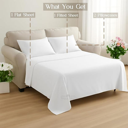 Yarns of Cotton Sleeper Sofa Bed Sheet Set - Image 9