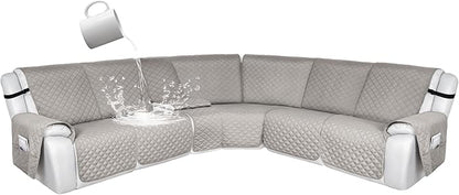 HDCAXKJ 100% Waterproof Reclining Sectional Couch Covers L Shape Recliner Sofa by HDCAXKJ