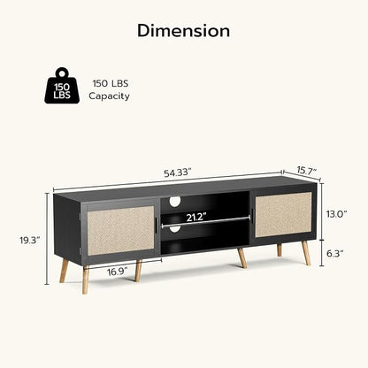 ZttRiee TV Stand for TVs up to 65'', Entertainment Center - Image 2