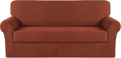 Turquoize Stretch Sofa Slipcover 2 Pieces Sofa Cover Couch Cover by Turquoize