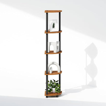 Furinno Turn-N-Tube Storage Shelves, 5-Tier Book Shelf, Corner Shelf, Toolless - Image 8