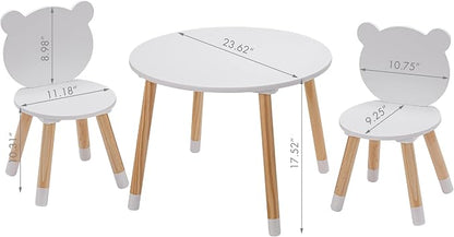 UTEX Kids Wood Table and Chair Set, Kids Play Table - Image 7