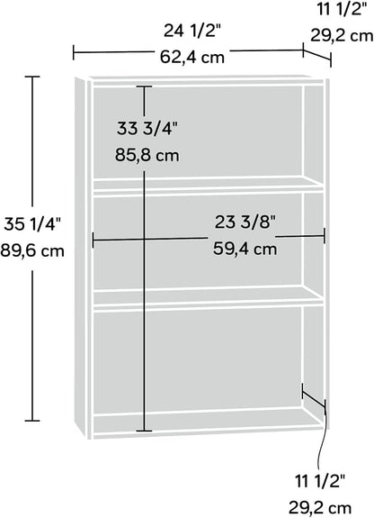 Sauder Beginnings 3-Shelf Bookcase/ Book shelf, Soft White finish - Image 3