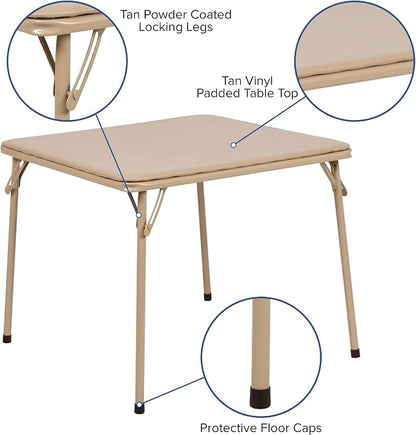Flash Furniture Mindy Kids 3-Piece Folding Square Table and Chairs Set - Image 7