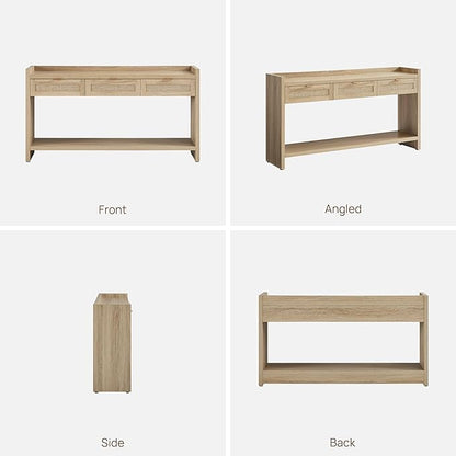 SICOTAS Rattan Console Table for Entryway - Image 9