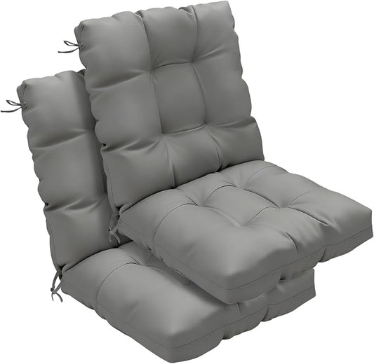 Outdoor Chair Cushions Set of 2, High Back Soft Seat Pad by zanwuhwyd