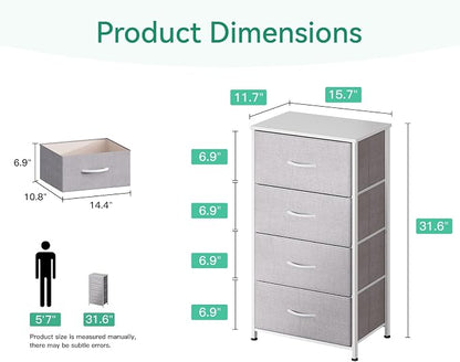 AODK Dresser for Bedroom with 4 Storage Drawers, Small Dressers Chest of - Image 3