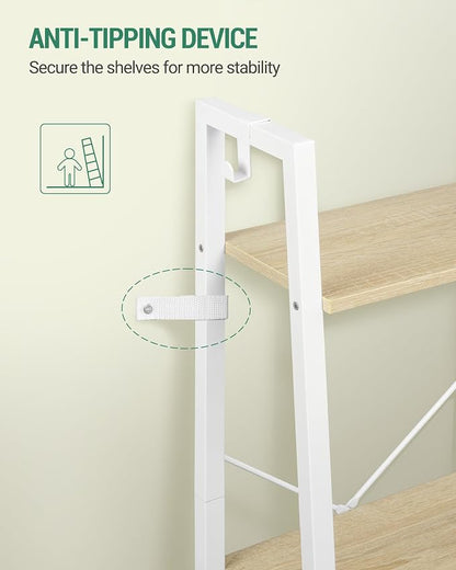 Hzuaneri Ladder Shelf, Bookshelf Bookcase, Freestanding Corner Storage Shelve - Image 5