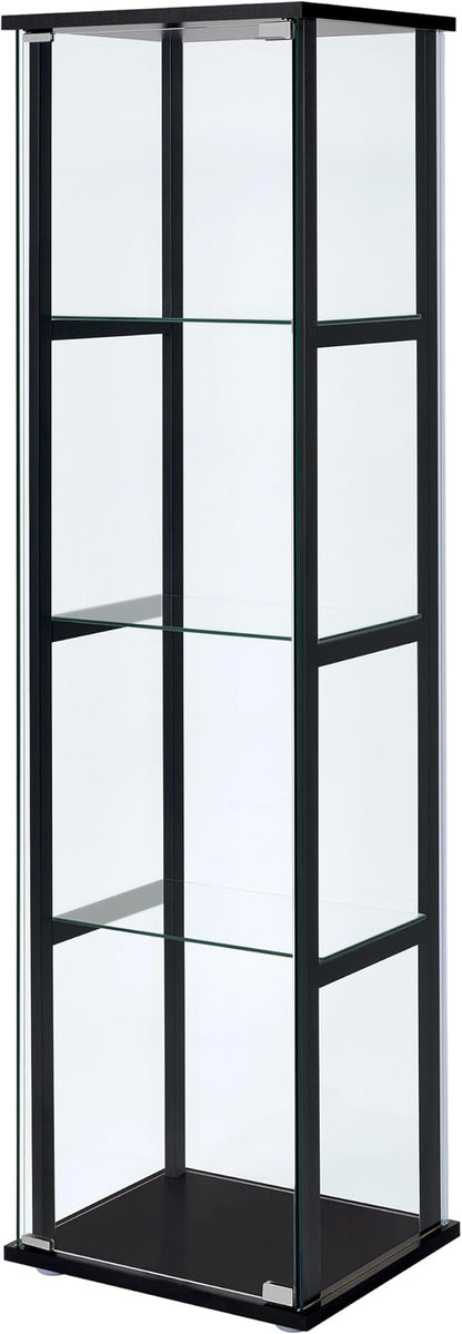 Coaster Home Furnishings Cyclamen 64-inch 5-Tier Clear Tempered Glass Curio - Image 5