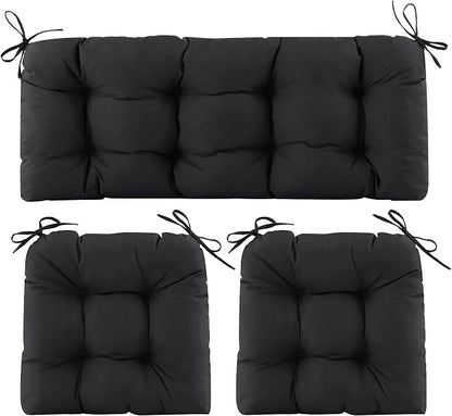 Wicker Chair Cushions of 3 Pieces, Waterproof Cushions by Aegisun