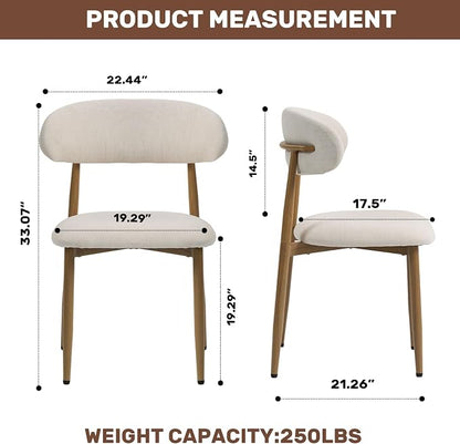 UVV Dining Chairs Set of 8, Metal Kitchen Chairs - Image 9