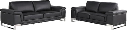 Blackjack Furniture Weston Collection Genuine Italian Leather Living Room Sofa - Image 2