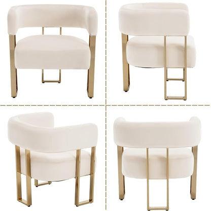 Modern Barrel Accent Chairs Set of 2, Living Room Side Chairs - Image 9
