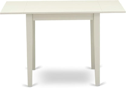 East West Furniture NDNO3-LWH-W 3 Piece Dining Room Table Set Contains a - Image 4