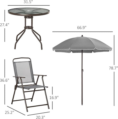 Outsunny 6 Piece Patio Dining Set - Image 7