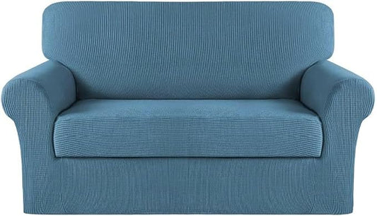 Turquoize Stretch Sofa Slipcover 2 Pieces Sofa Cover Couch Cover by Turquoize