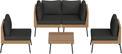 Aoxun Patio Furniture Set, 5 Piece Outdoor Sectional Sofas - Image 9
