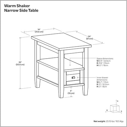 SIMPLIHOME Warm Shaker End Table - Image 3
