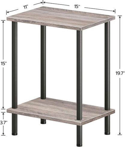 HOOBRO End Tables Set of 2, Small Side Table, Nightstand - Image 3