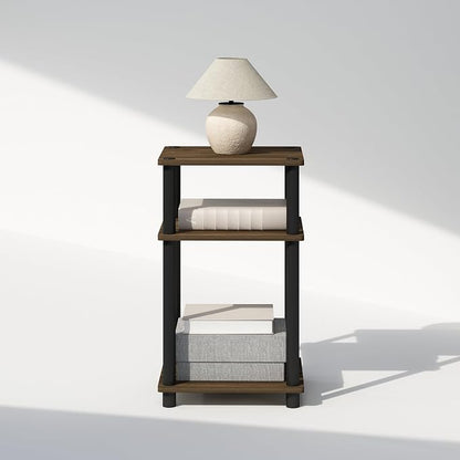 Furinno Just 3-Tier Turn-N-Tube Open Storage Nightstand, Plastic Poles - Image 5