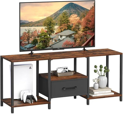 JARHETUN TV Stand with Fabric Drawer by JARHETUN