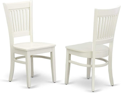 East West Furniture NDVA3-LWH-W 3 Piece Modern Dining Table Set Contains a - Image 4