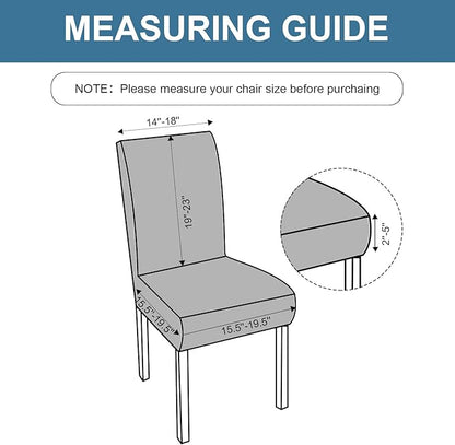 Genina Waterproof Chair Covers for Dining Room, Stretch Jacquard Dining Chair - Image 4