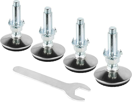 4 Set M10 Leveling Feet with 4-Pronged T Nut, Adjustable Leg Levelers Heavy by Zernmiarder