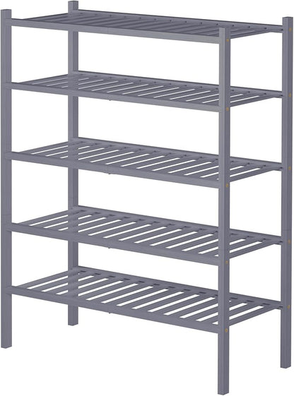 ROMGUAR CRAFT 5 Tier Bamboo Shoe Rack - Image 6