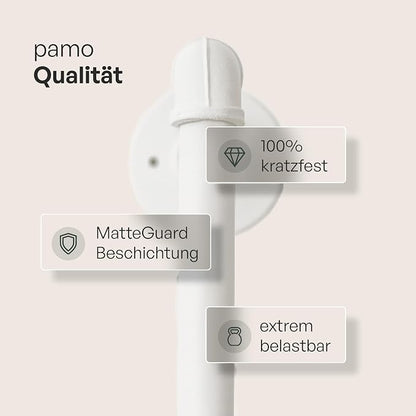 pamo Industrial Pipe Clothing Rack White Metal - Image 3