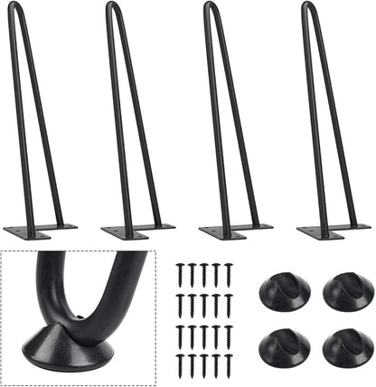 SMARTSTANDARD 12 Inch Heavy Duty Hairpin Furniture Legs, Metal Home DIY Projects by SMARTSTANDARD