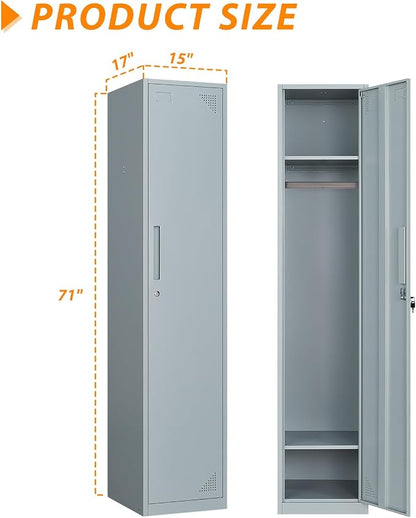 Metal Locker for Home, Dressing Room, Lockable Locker Cabinet - Image 3