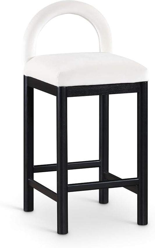 Meridian Furniture 11035Cream-C Conrad Collection Art Deco Counter Stool by MeridianFurniture