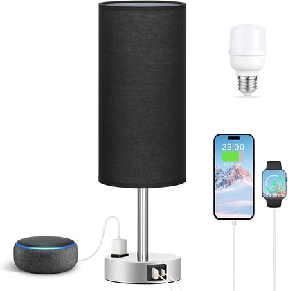 Black Bedroom Table Lamp for Bedside - Image 6