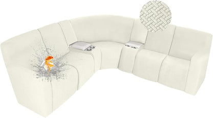 ALIECOM 100% Waterproof Recliner Sectional Couch Covers L Shape Stretch Corner by ALIECOM