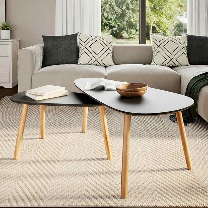 Scandinavian Style Coffee Table Set of 2 - Image 3