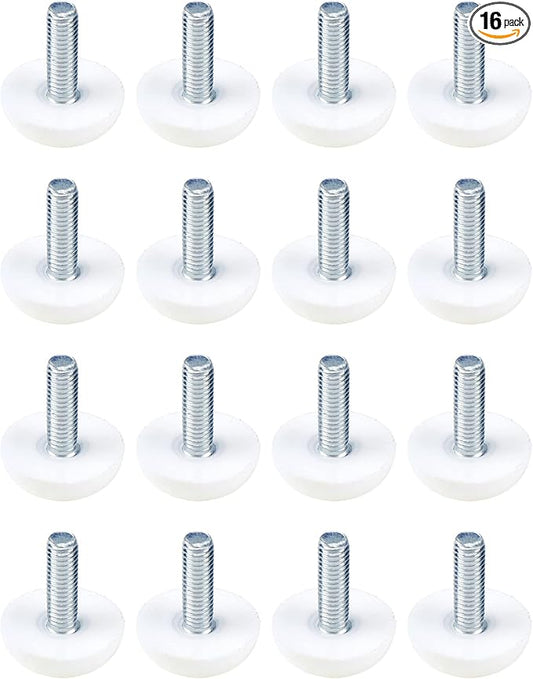 Antrader 16 Pack M6×18mm Furniture Lvelers, Table Leg Levelers, Levelling Foot by Antrader