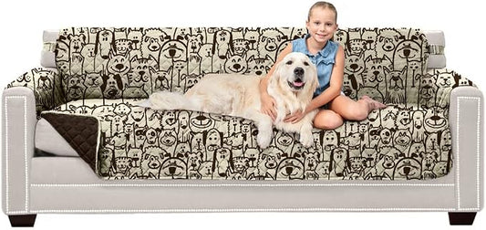 Sofa Shield® Couch Slip Covers for Dogs, Reversible Furniture Protector by SofaShield