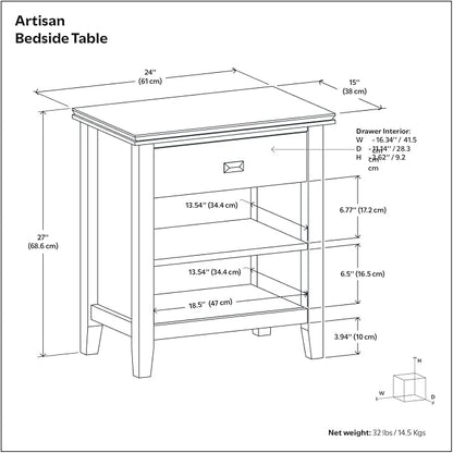 SIMPLIHOME Artisan Bedside Table - Image 11