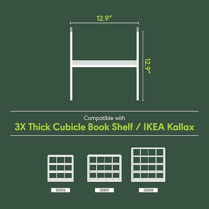 Furinno Cubicle Cube Insert, H-Shelf Cube Organizer, 2-Tier Shelf Accessory - Image 4