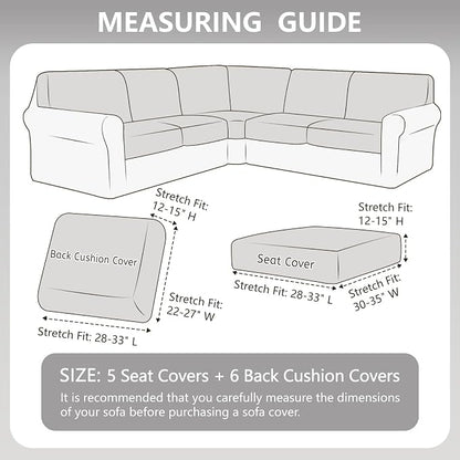 Arfntevss Velvet Sectional Couch Covers L Shape Couch Cushion Cover Slipcovers - Image 3