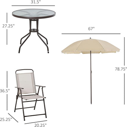 Outsunny 6 Piece Patio Dining Set - Image 7
