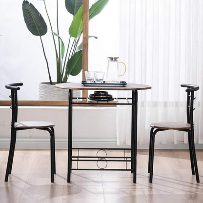 VINGLI 3 Piece Dining Set, Small Kitchen Table Set - Image 5