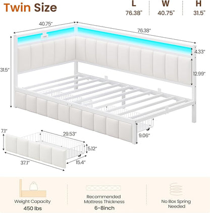 DICTAC Corner Twin Bed Frame - Image 2